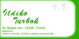ildiko turbok business card