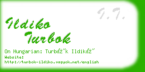 ildiko turbok business card